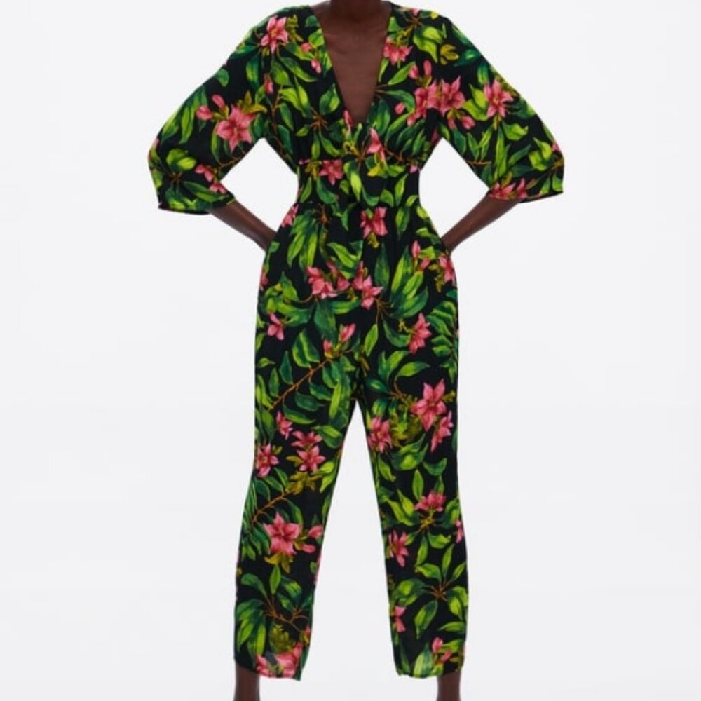 ZARA Medium Floral Jumpsuit